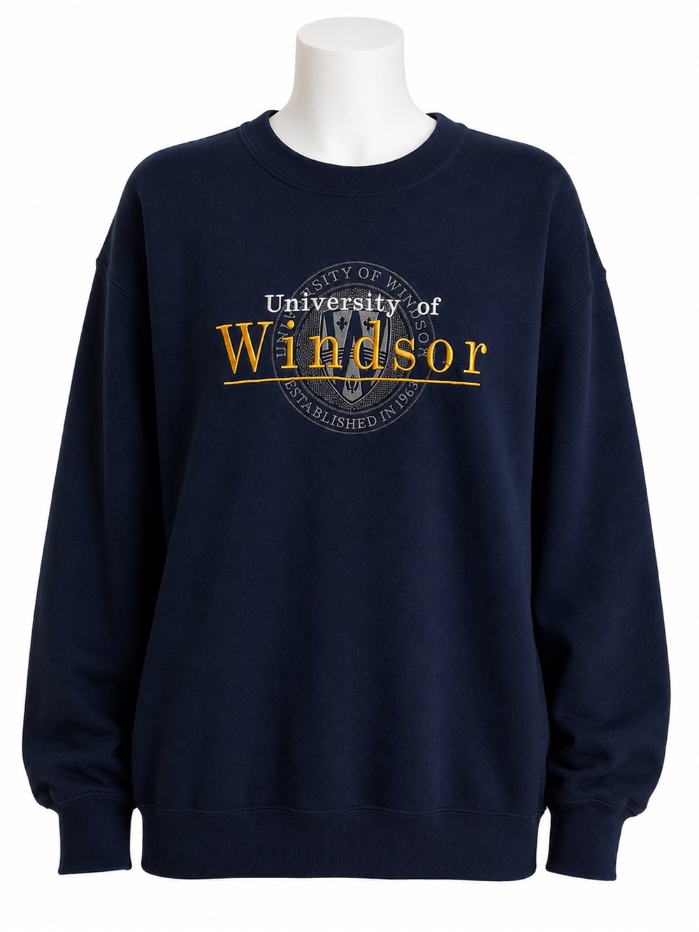 Size L University of Windsor Women’s Oversized Collegiate Crewneck Sweatshirt